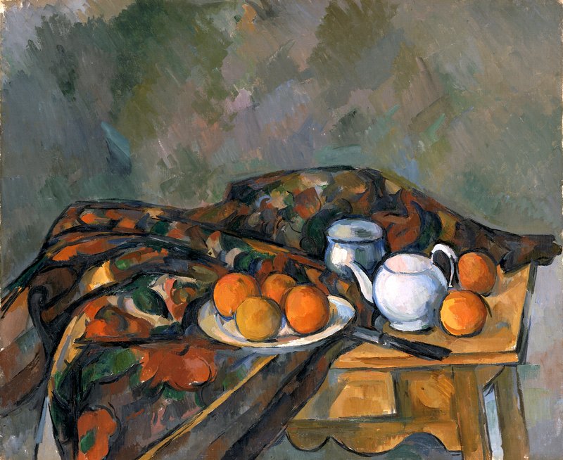 🎈 Paul Cézanne was born #OTD in 1839

This composition of 1902-06 is one of several still life paintings by Cézanne that feature fruit, vegetables, crockery and pieces of cloth arranged on a table

It is currently on display as part of The Rules of Art? exhibition at the museum