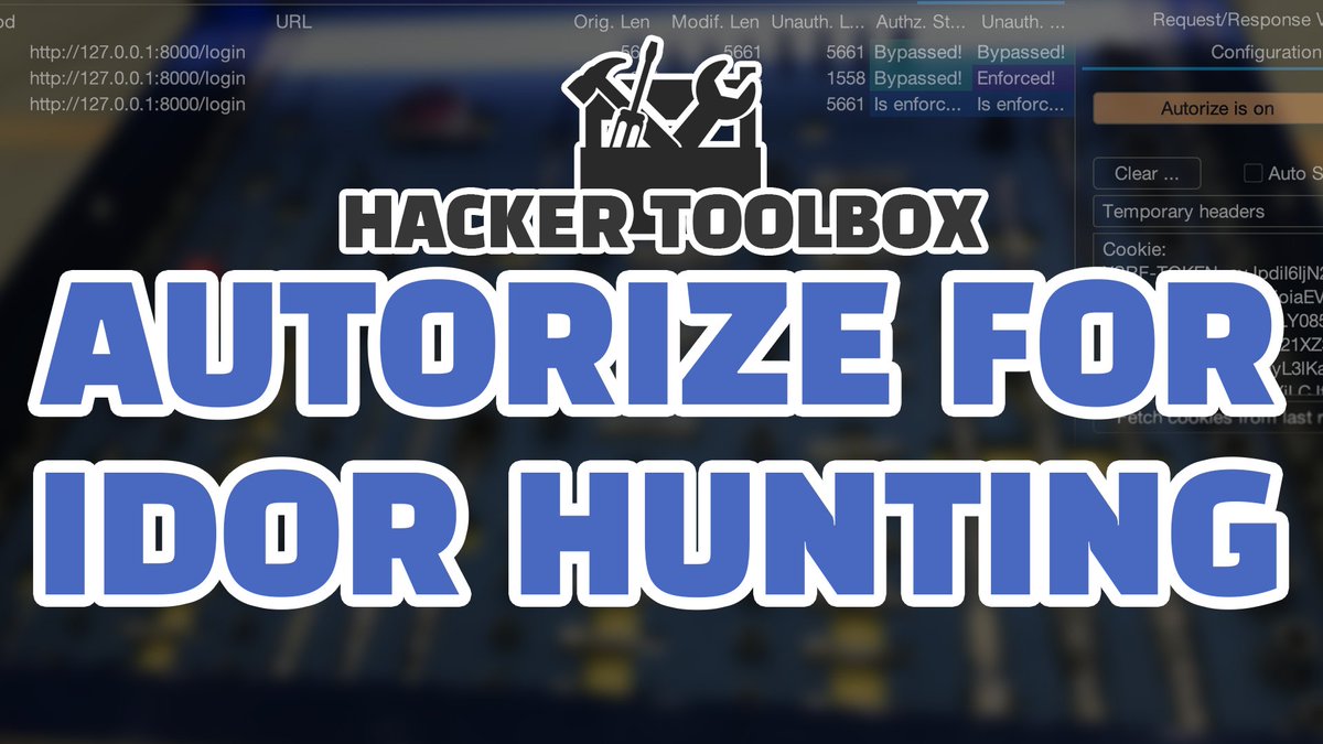 InsiderPhD's tweet photo. IDORs are usually my number one suggestion when it comes to first bugs, so this week I'm going to show you a tool to help you when you hunt for them. Autorize is a neat extension that can help you identify vulnerable endpoints!
#BugBounty #bugbountytip 
https://t.co/IxAP487ANN https://t.co/JNT2ex0njD