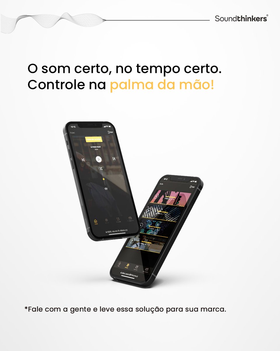 SoundThinkers's tweet image. Sim, com Stalo você controla o ambiente sonoro da loja, na palma da sua mão!

#SoundCompany #SoundThinking #Stalo #Soundthinkers #Player