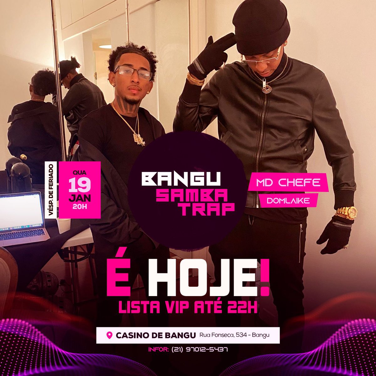 🚨🚨É HOJEEEE 🚨🚨Dia de curtir um showzaço com Md Chefe no casino bangu 🔥🔥

🎤 Md chefe
🎤 DOMLAIKE 
🎧 Jota Araújo 

E convidados... 

🎟 Ingressos pista disponíveis 🎟