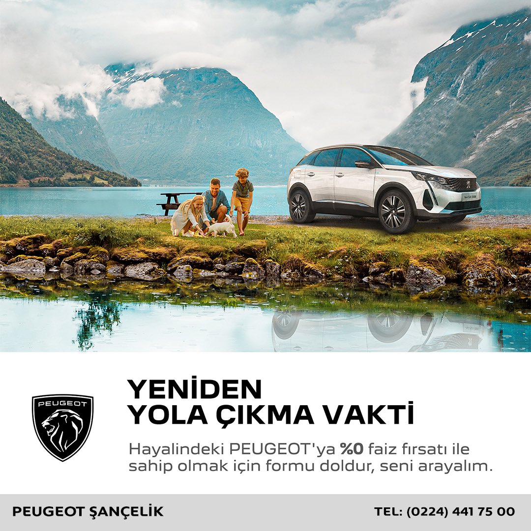 Yeniden Yola Çıkma Vakti

Hayalindeki Peugeot’ya %0 faiz fırsatı ile sahip olmak için formu doldur, seni arayalım. 

detaylı bilgi için: 0224 441 7500
Şançelik Plaza İzmir Yolu 5.Km'de
#peugeot #otomobil #şançelik #bursa #auto #otomotiv
