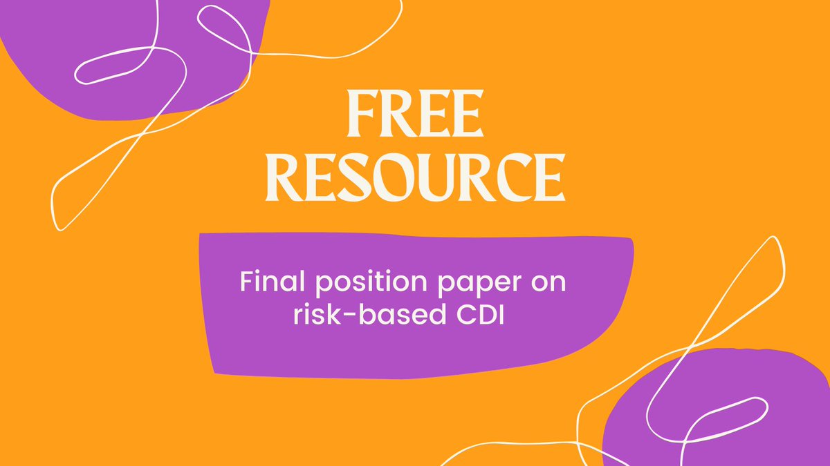 ACDIS's tweet photo. ACDIS update: Final position paper on risk-based CDI released | https://t.co/PbbRH2RhVs https://t.co/ysgSYqurrE