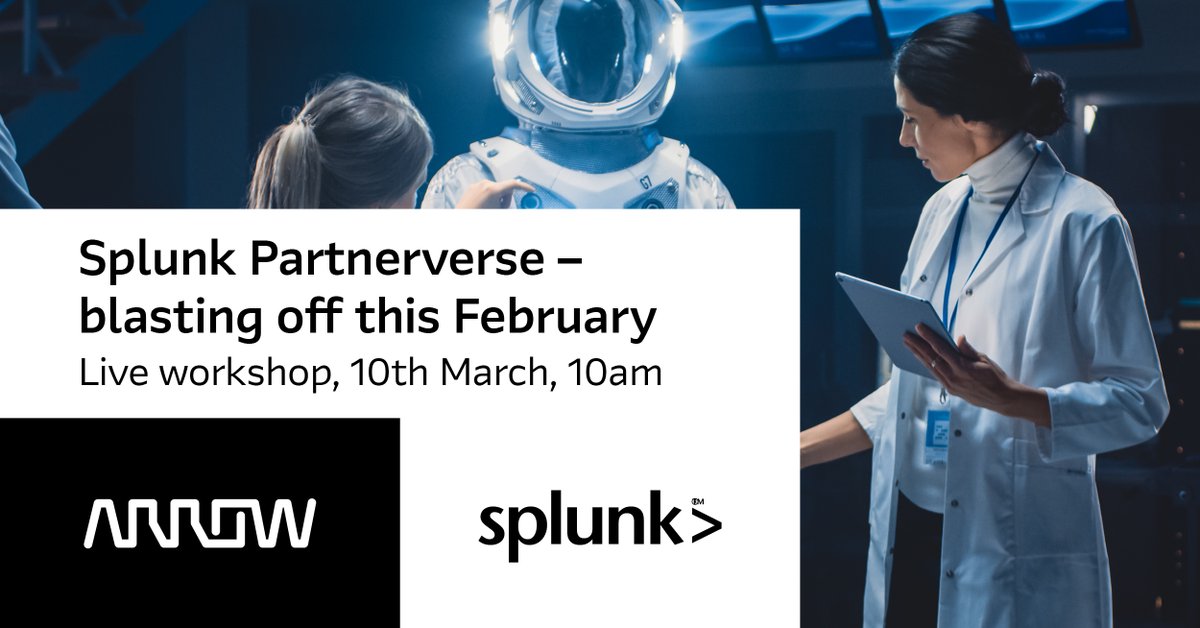Arrow_BI's tweet photo. Splunk’s new Partnerverse rethinks how @Splunk supports and engages with partners.

With lift-off set for next month, join us for our live workshop, as we give you a tour of the changes and how you can get the most out of Partnerverse.

Put your helmet on: https://t.co/7rqI0nkCRi https://t.co/kx9QuMJsjL