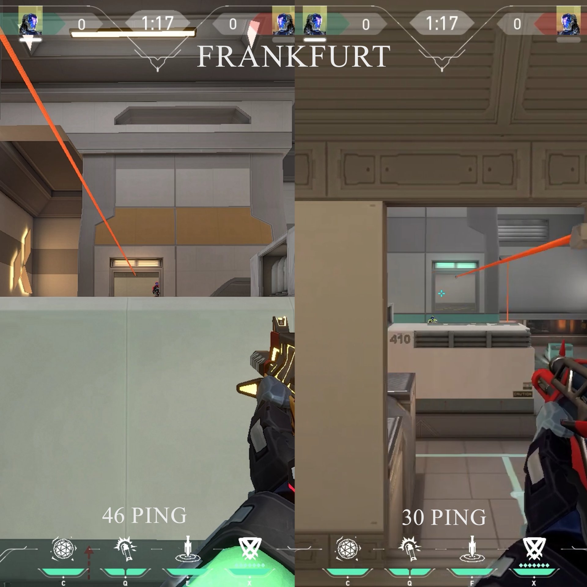 Pegsazeus on Twitter "Here is how ping affects Valorants peekers