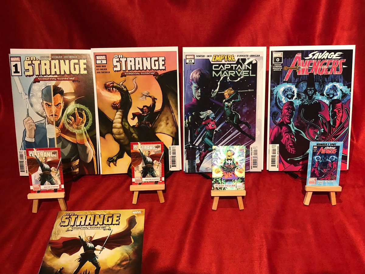 DrStrangeArchiv's tweet photo. Upper Deck Marvel Annual 2020-21 Dr. Strange cards and the comics the images were pulled from. #drstrange #doctorstrange #drstrangearchive #marvelcomics #marvel #comics #upperdeckmarvel @UpperDeckEnt https://t.co/yZ2HkYwpTk