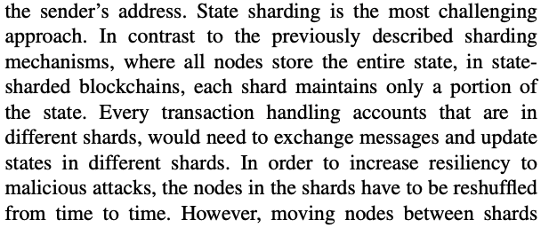 arda_org's tweet photo. 3/6 State sharding

Still, in order to validate txs, each node must know about the entire blockchain state (accounts, contracts,..)

With state sharding, validators only store the state of their shard.

This removes the storage bottleneck and makes it easier to be a node! https://t.co/yBI021bBGf