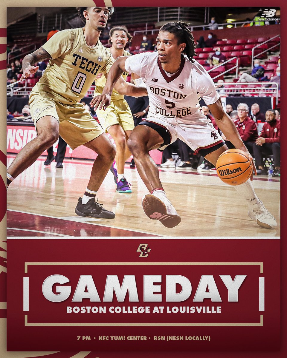 IT’S GAMEDAY!!! Opponent: @LouisvilleMBB Location: KFC Yum! Center Time: 7 p.m. Watch: es.pn/33OfIJl Clearances: bit.ly/3rvmMme Listen: bit.ly/3tKZ0Wf Stats: bit.ly/3AbP0pU Preview: bit.ly/3FDIcT9 #ForBoston