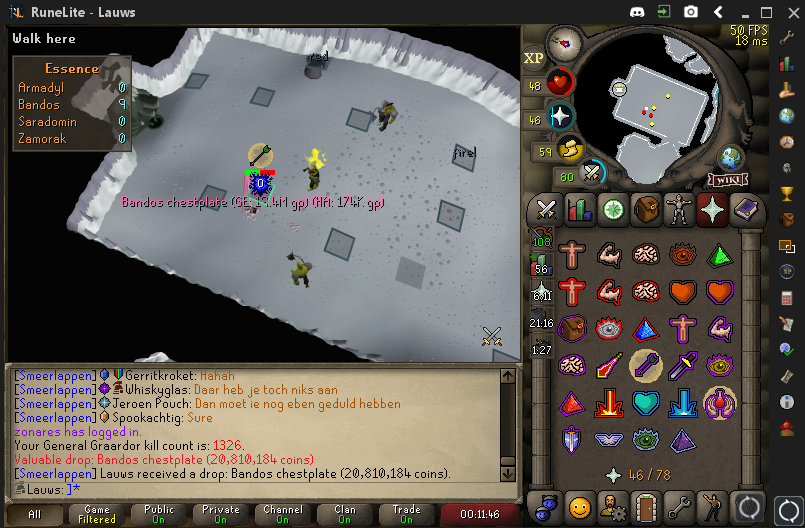 LawsSkilled's tweet photo. 13:59  19-01-2022, 3rd kill of the day, 6th chestplate. It will be roled back, very happy this this wasn't the hilt.. #osrs #roleback #league3roleback #bandos https://t.co/27JMJtHd7W