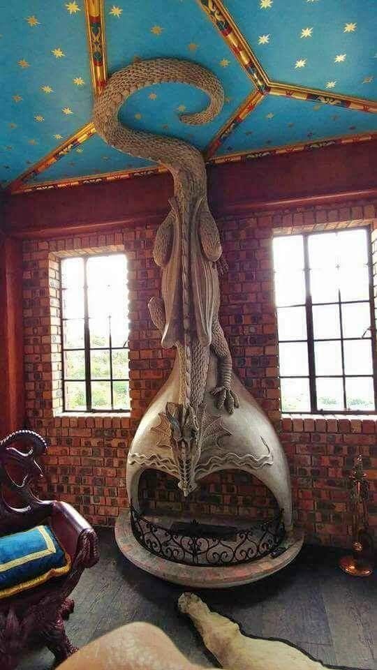 Why doesn't every home come with a dragon fireplace?