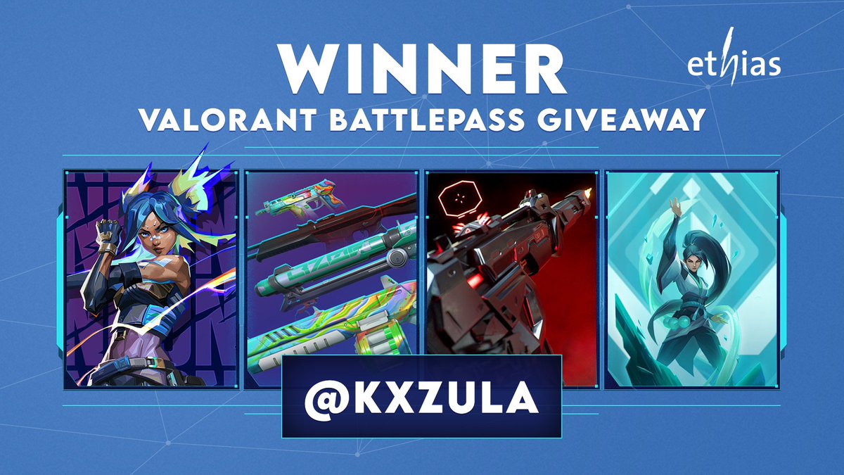Maurice_Esports's tweet photo. Congratulations @kxzula! π
You're the winner of the #VALORANT battle pass! π₯³
Slide in my DM's, so I can give you your prize!
#SmileAssured https://t.co/rMfzHFiEkX