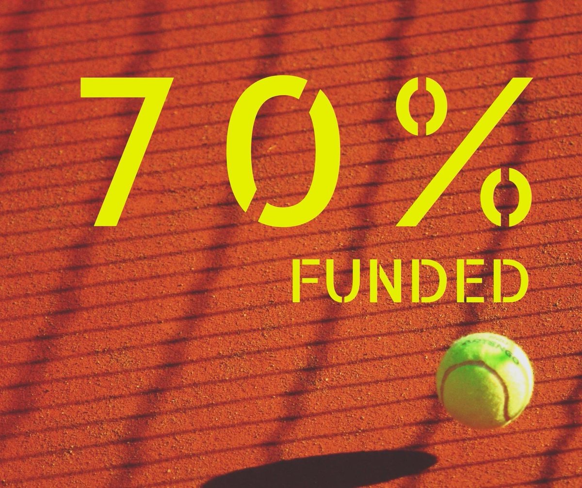 After a year of fundraising, grant applications, community support, and volunteering we are excited to announce we have achieved 70% of our funding goal! 

Can you help get us over the line? We would love to be playing tennis by spring! #tennisscotland #judymurray #tennisforall