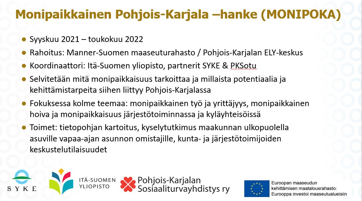 kati_pitkanen's tweet photo. Teams käy kuumana kun kyselemme miten #monipaikkaisuus koskettaa yhdistyksiä. Monipuolinen ja innostunut keskustelu eilen #Tohmajärvellä, jossa muualta tulevia halutaan ja kannustetaan monin tavoin mukaan yhteisöön. Tänään tavataan #Outokumpu'laisia ja huomenna #Rääkkylä'än. https://t.co/A9xTCeYDAc
