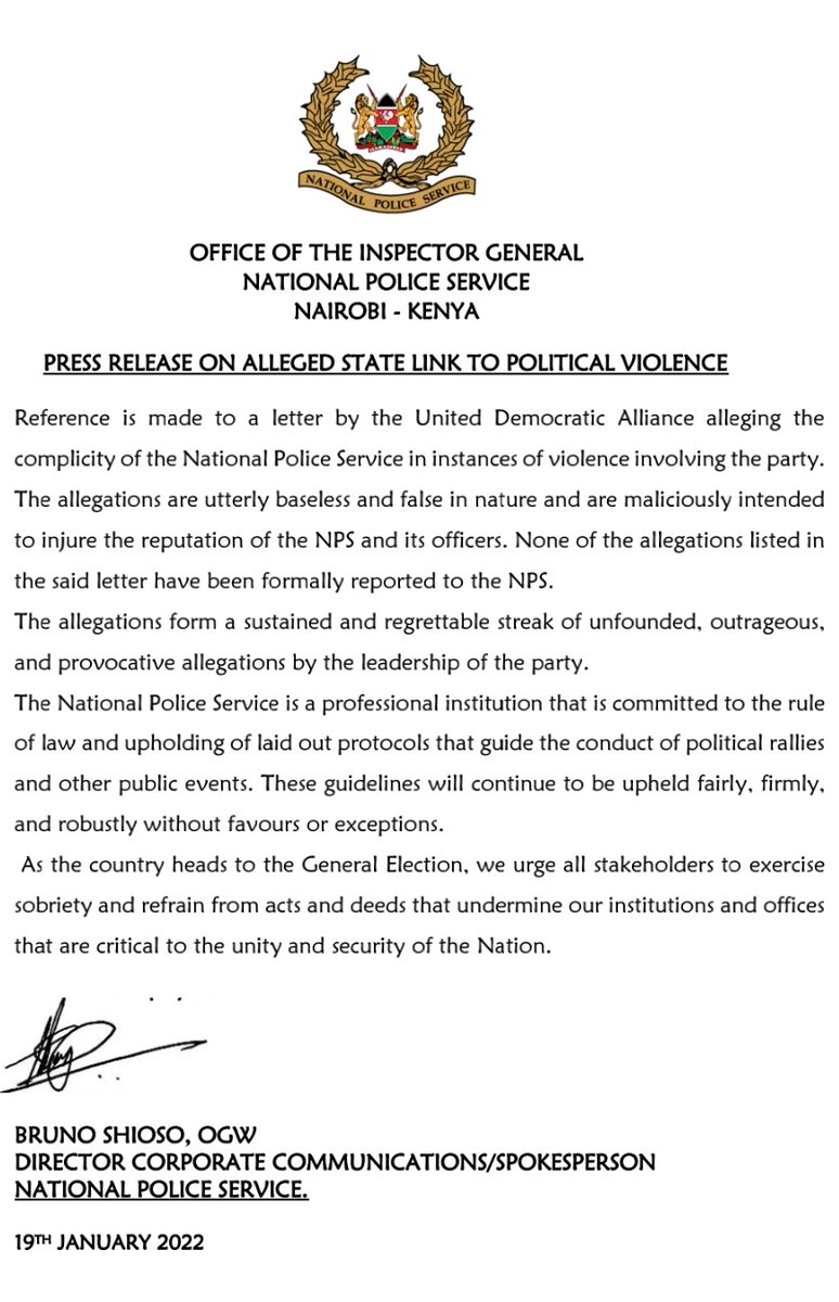OleItumbi's tweet photo. Dear Puppet @IG_NPS, give us a break! You run a ROGUE Institution, which fortunately has many PATRIOTIC officers. One day, they will testify of the Acts of TERROR against individuals,the rule of law &amp; institutions.

1. River Yala Bodies

2. Kindle Violence Sponsor's

3. Busia https://t.co/d1JDWYnLy5