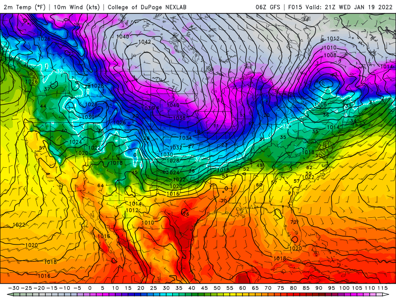 DanZarrow's tweet photo. WARMEST DAY OF THE WEEK??? It won't quite be "warm" today.  But high temps will optimistically shoot for the upper 40s across NJ.  Our warmest day in about a week.

And it might be the warmest day we see in quite a while... Sometime in February, perhaps? #BelowNormal #ColdJanuary https://t.co/2YTaGJlpLI
