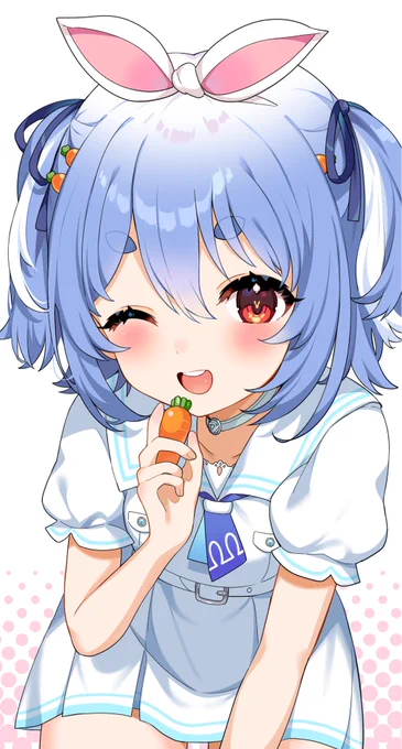 🥕🐰💙
#兎田ぺこら新衣装  #ぺこらーと 