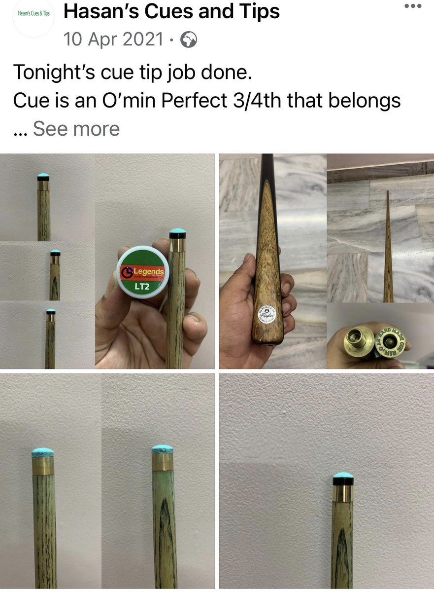 tips_legends's tweet photo. Legend’s Accredited Tip Fitter in India Hasan, keeping his customers happy with Legend’s Tips ….. right around the Cuesports world players are reeling the enjoyment of playing with the best pressed tips available #kingoftips @Snookerlegends https://t.co/hW1OWL9iXw