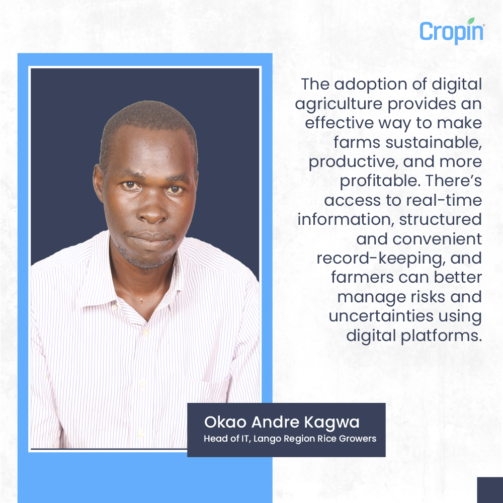 CropInTech's tweet photo. In our most recent edition of #SeedsOfThought, we caught up with Andre Okao Kagwa, the Head of IT for Lango Region Rice Growers in northern #Uganda.
Head to the our website to read more: https://t.co/K6LFmuJ93X
#DigitalFarming #D4Ag #SmallholderFarmers #LangoRegion #Africa https://t.co/FXVnZE8AJA