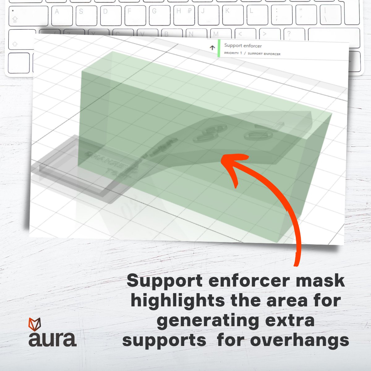 Anisoprint's tweet photo. Do you want both better #SurfaceQuality control and new #design options? Aura.Premium helps to achieve this:Force the generation of #supports in some areas or remove them in certain zones, with support enforcers and blockers.πTry yourself:https://t.co/usGc0faE2a
#3dprinting #CAM https://t.co/xX4bQqVQ6p