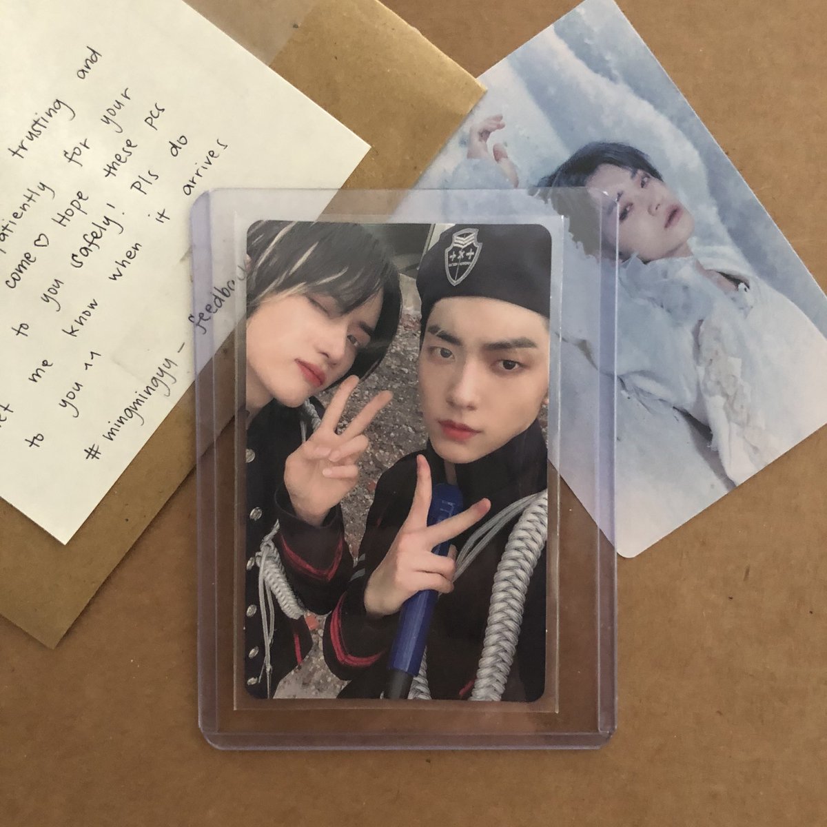 soobidoricart's tweet photo. ˗ˏˋ💌ˎˊ˗ 
— soogyu r finally here !! ☺️🤍 thank you sm for packing the pc securely n for the freebie, @_mingmingyu_  !! 

#mingmingyu_feedbacks https://t.co/AhmoXHnVf4