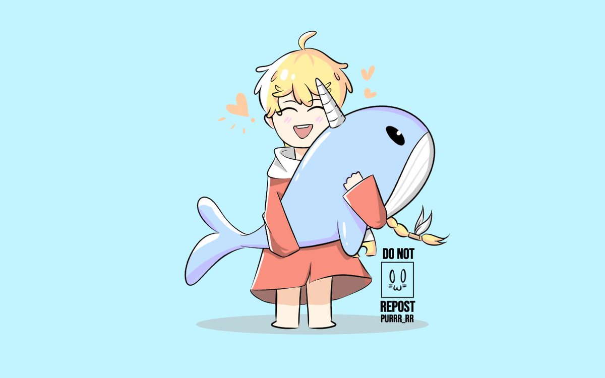 Purrr_rr's tweet photo. Chibi Aether with his whale plushie
(づ｡◕‿‿◕｡)づ 🐳

#AETHER #childe #childeaether 
#タルタリヤ #空 #tartaglia https://t.co/L2hG76OXtY