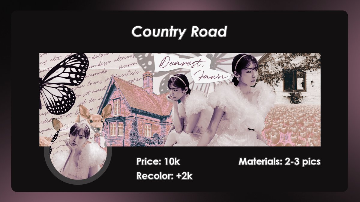 FairyAidKit's tweet image. 3. retweet to get Country Road
