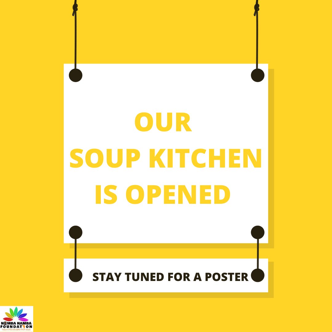 NambaHamba's tweet photo. Finally our soup kitchen is opened and we have something different and exciting this month. We will be visiting a children's home in Pimville, and the visit will be very special because we come bearing gift . https://t.co/ZLUG5th3PB