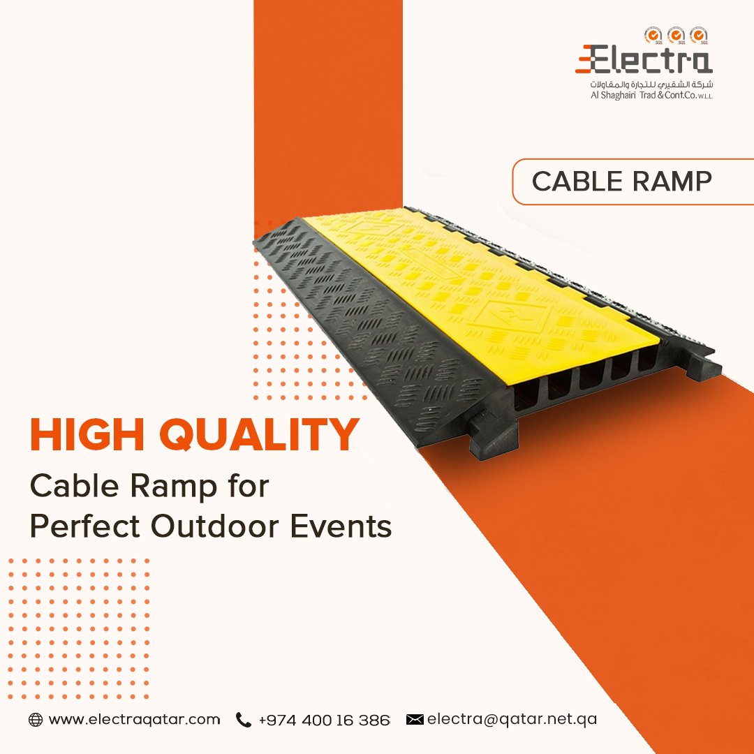 electraqatar1's tweet image. Our brand new cable ramp is perfect for outdoor events. Lengthy and durable it is highly efficient. Get in touch with us today to check availability and learn more about the product and its features.

👉 𝗖𝗼𝗻𝘁𝗮𝗰𝘁 ☎️ : +97440016386
#cable #cableramp #doha  #qatar #electra