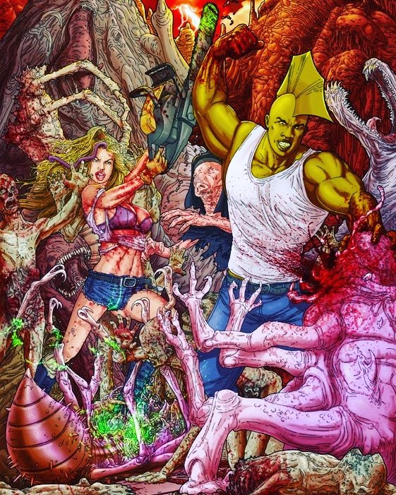 TheSpanishColl2's tweet photo. ¡Qué bien me lo he pasado leyendo #NancyinHell! Un cómic muy alocado que tiene todo lo que ves en su portada y todo lo que puedas imaginarte. Nancy tendrá que escapar del infierno con su motosierra con un final que no esperas y con tintes de "El infierno de Dante". ¡Buen día! https://t.co/6M1K5z3exd