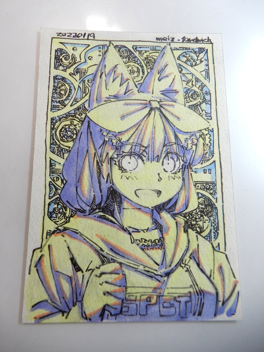 【作業中】コミティアに持って行こうかと思ってる絵葉書。 