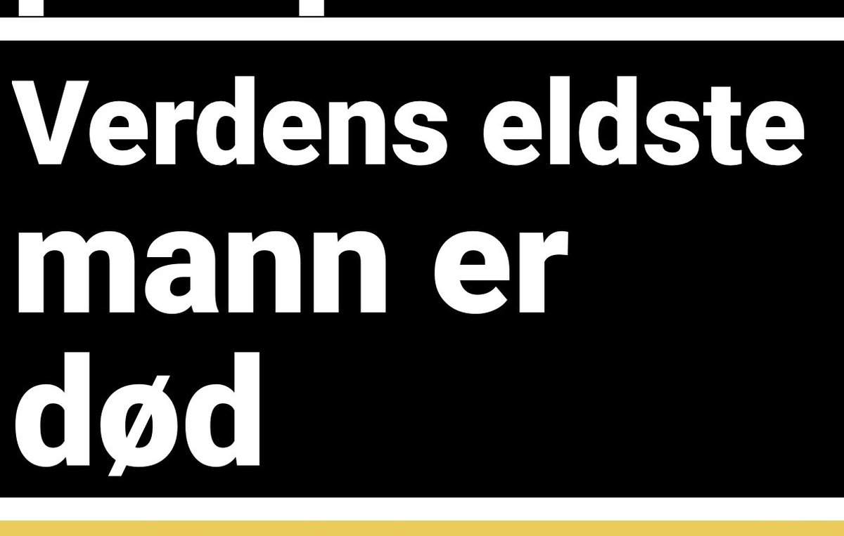 Nei, <a href="/dagbladet/">Dagbladet</a> og alle andre aviser som alltid bruker en slik tittel, når den med høyest alder i rekka går ut.
Verdens mann er ikke død. Han kan aldri være død. I så fall er det ute med oss alle.
Sånn, da har jeg sagt fra.