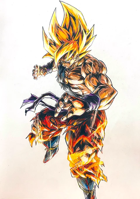 悟空だけ終わりました😊
#ドラゴンボール
#レジェンズ
#超サイヤ人悟空
#色鉛筆
#模写 