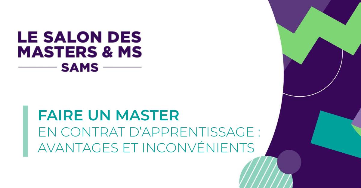 Faire un master en contrat d'apprentissage : avantages et inconvénients. Rendez-vous au #SalonSAMS pour suivre cette conférence, et sur lemde.fr/salon-sams