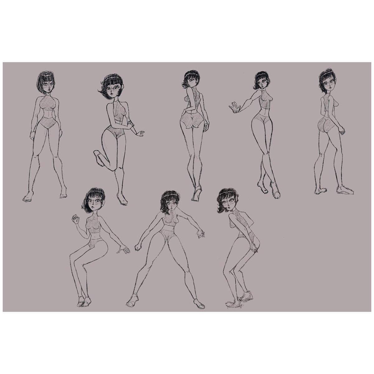 leilalasherz's tweet photo. An old group of sketches I did while working on poses. Although imperfect, the progress is what I’m looking for ☺️ #digitalart #poses #cartoon #cartoonist #procreate #illustration #artist #digitalillustration #doodle #sketches #posesketch https://t.co/LGG5xRtWwg