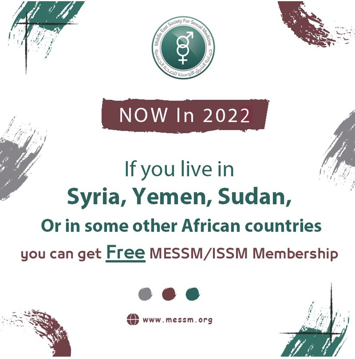 Not a member yet?

Join us now and be a member in the Middle East Society of Sexual medicine.

New ISSM/MESSM members can file a membership through the following link: app.v1.statusplus.net/membership/app…...

For more information about the MESSM , press the link: messm.org.