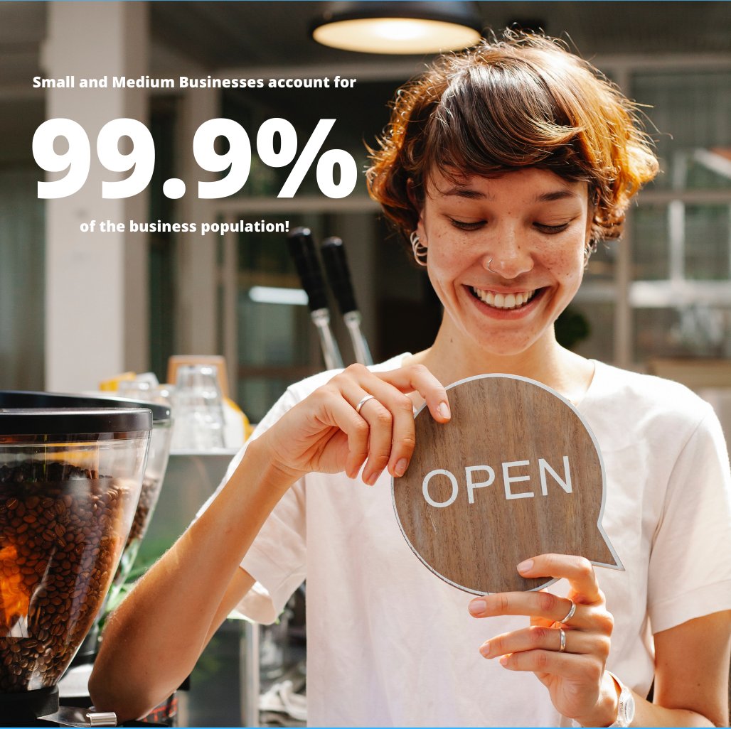 According to Government Research, SME's accounted for 99.9% of the Business Population at the beginning of 2021! 

Wow, who would've known?!
What's your favourite part about being a Small Business Owner?

#SmallBusiness #businessowner #WednesdayMotivation
