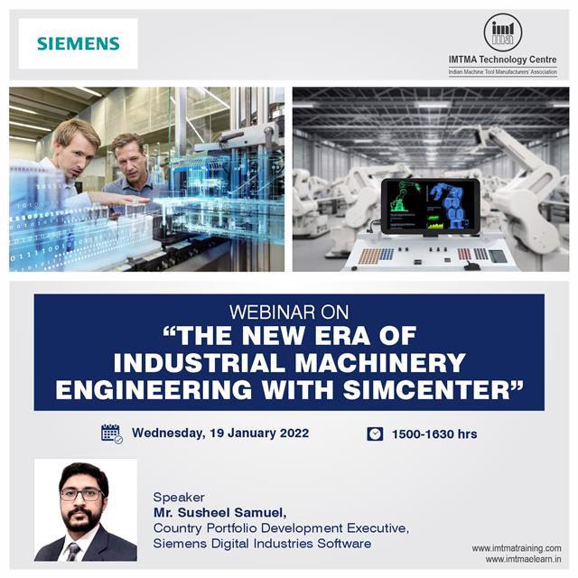 ACImagazine's tweet photo. #EventAlert | Webinar by Siemens and  IMTMA on 'The New Era of Industrial Machinery Engineering with Simcenter' #MachineEngineering https://t.co/rN6Rua5084