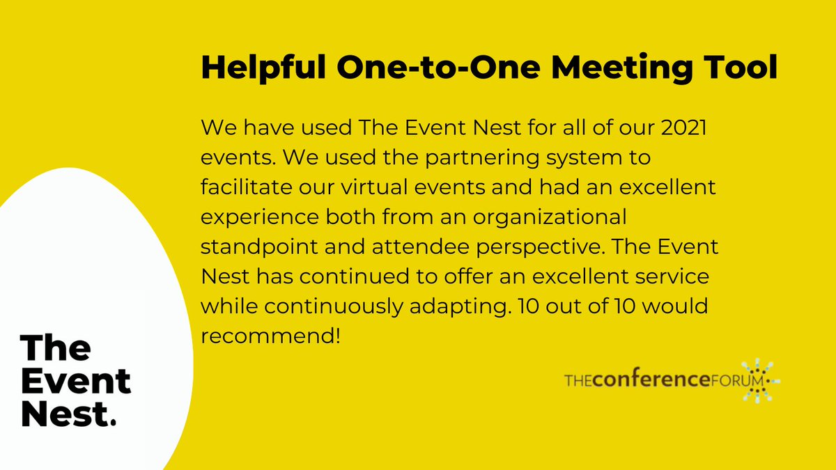 TheEventNest's tweet photo. 🙌"@TheEventNest has continued to offer an excellent service while continuously adapting. 10 out of 10 would recommend!" 

Need support finding/using #eventtech for your upcoming in-person, hybrid or online #event? Get in contact with our team: https://t.co/5LhmUmOLJf #eventprofs https://t.co/QmETOlPS2Z