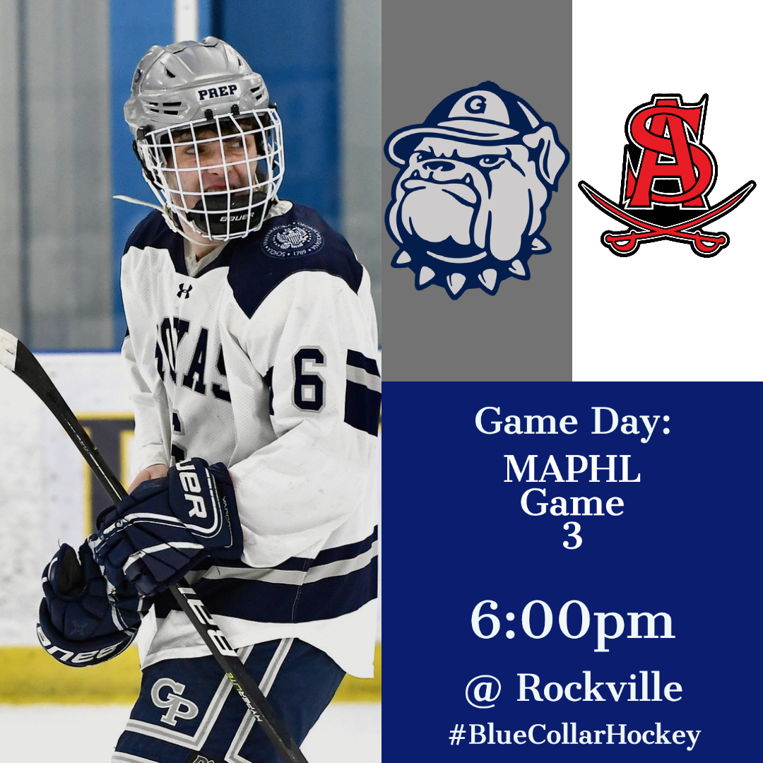Finally! <a href="/georgetownprep/">Georgetown Prep</a> third league game of the season! Tonight v Spalding! #bluecollarhockey