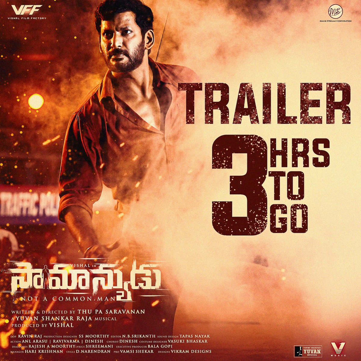 FullOnCinema's tweet photo. Brace yourselves… 3 hours to go for @VishalKOfficial’s #VeeramaeVaagaiSoodum & #Saamanyudu trailer release!!
Set your alarm for 5pm
#VVS #NotACommonMan #VVSTrailer
#Vishal @Thupasaravanan1 @thisisysr @DimpleHayathi @iYogiBabu @raveena116 @ActorBaburaj @HariKr_official https://t.co/xJOPsERKVx