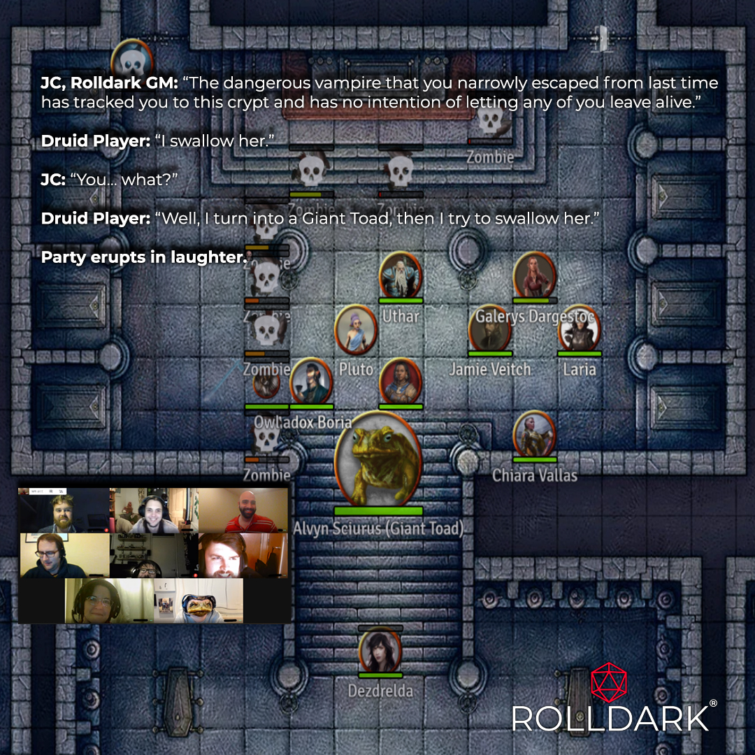 RolldarkGMA's tweet photo. Dungeons & Dragons is the most hilarious game in the world... FACT.
What are your most fun moments?
#dnd #dungeonsanddragons #dndevents #rolldark #gamemaster #professionalgamemaster #gmforhire #dmforhire https://t.co/EDwi95oL1a