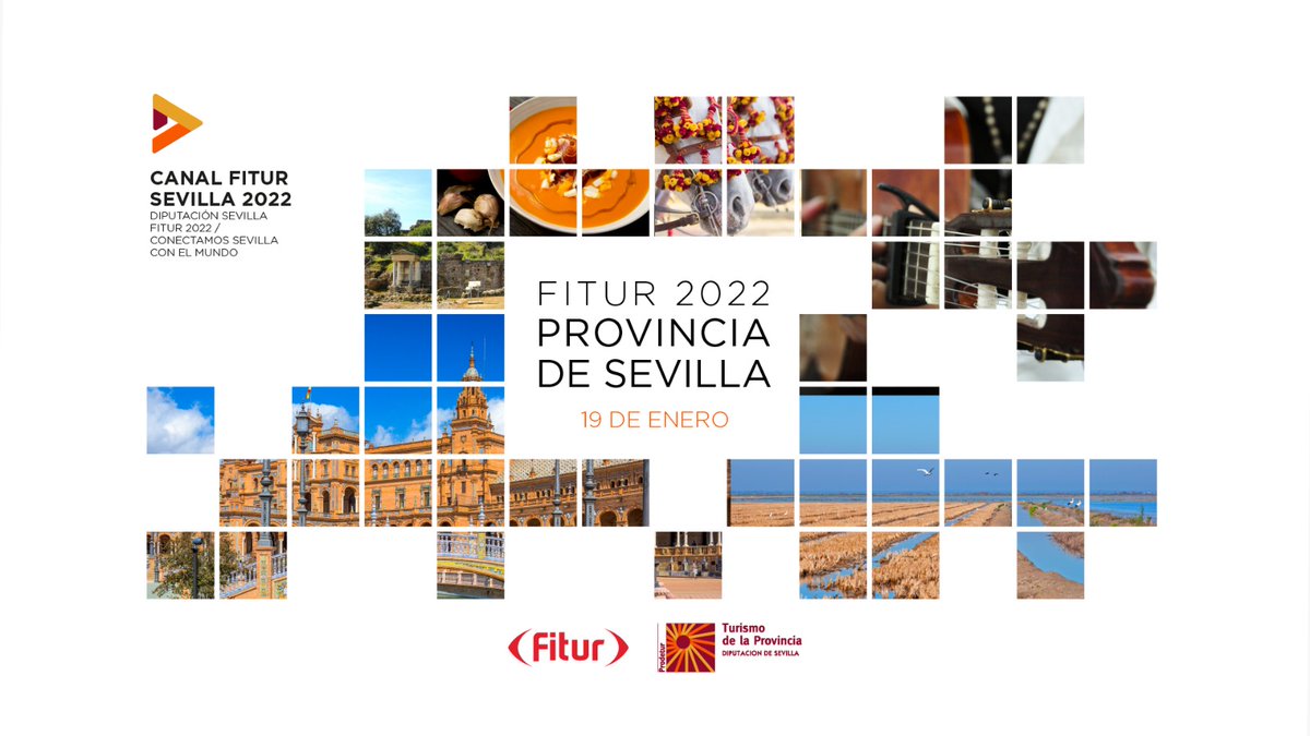 Sevilla_Turismo's tweet photo. Llega #FITUR2022 y la provincia de Sevilla presenta proyectos extraordinarios.

Síguelo en directo por streaming en nuestro canal de YouTube ▶️ https://t.co/06sDwqo5az

🕚 Desde las 11.00 horas

▶️ Consulta la programación aquí 👉 https://t.co/06sDwqo5az

#FiturSevilla https://t.co/EHxbVIscBj