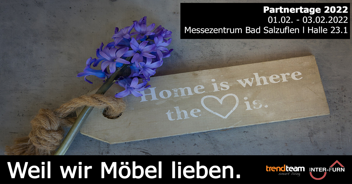 trendteam1's tweet photo. Save the date: Wir präsentieren Fachbesuchern auf den #Partnertagen #Ostwestfalen unsere neuen #Möbeltrends für 2️⃣0️⃣2️⃣2️⃣! Wir freuen uns auf deinen Besuch! #interiordesign #trendteam #smartliving #interfurn #möbelmesse #savethedate #messezentrumbadsalzuflen https://t.co/SwGvPVNJFg
