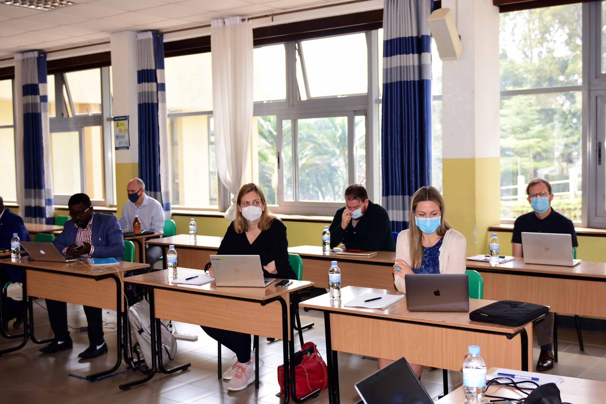 URSwedenProgram's tweet photo. The quest to build research capacity goes on! This morning we received professors from @umeauniversitet &amp; @jibs_sweden in #Sweden.Together with their counterparts at @Uni_Rwanda; they're meeting their supervised PhD candidates recently enrolled in the locally developed PhD in Mgt https://t.co/IO4XZiQ8nA
