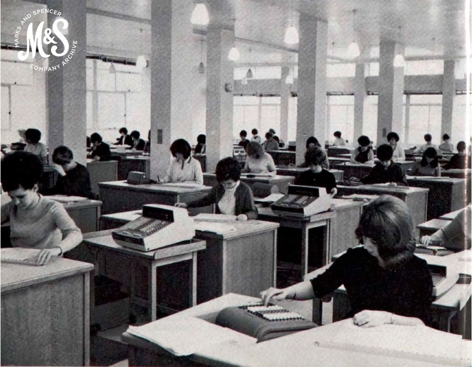 M&S Archive (@mandsheritage) on Twitter photo The Comptometer Bureau at head office, 1966. Stores phoned in their sales figures each week (each day during Christmas peak) to be checked and entered here, for vital up-to-date sales info.The work may have got a bit monotonous, but the hair was fabulous! The Comptometer Bureau at head office, 1966. Stores phoned in their sales figures each week (each day during Christmas peak) to be checked and entered here, for vital up-to-date sales info.The work may have got a bit monotonous, but the hair was fabulous!