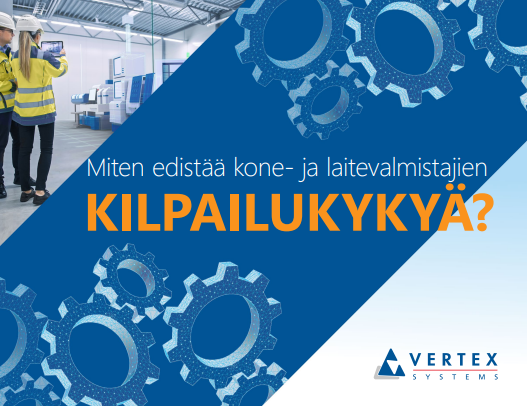 Miten edistää kone- ja laitevalmistajien kilpailukykyä?
Lataa uunituore e-kirja ilmaiseksi täältä bit.ly/3Kr92RU
