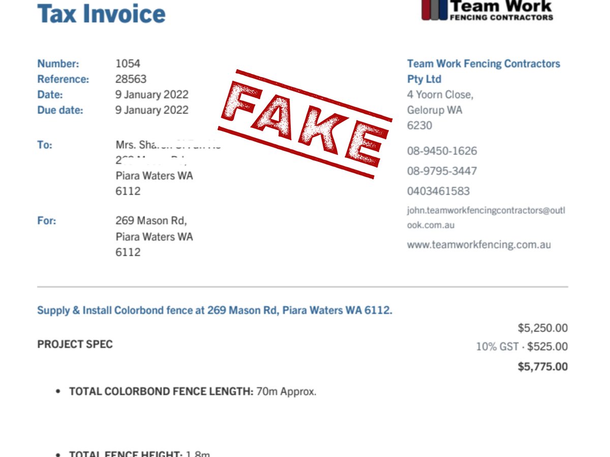 TeamWorkFencing's tweet image. Fraud Alert! Please notify us if you have been contacted by anyone pretending to represent Team Work Fencing Contractors and demanding payment.