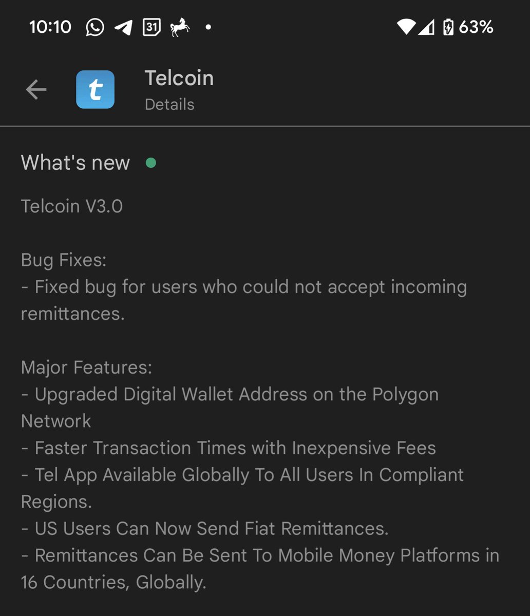 nickyp103's tweet photo. $TEL android app updated to v3.05 this morning! Getting closer to V3.1 π #Telfam #PolygonNetwork
#TelcoinV3 #Telcoin π₯π https://t.co/Ki8Iovw0DX