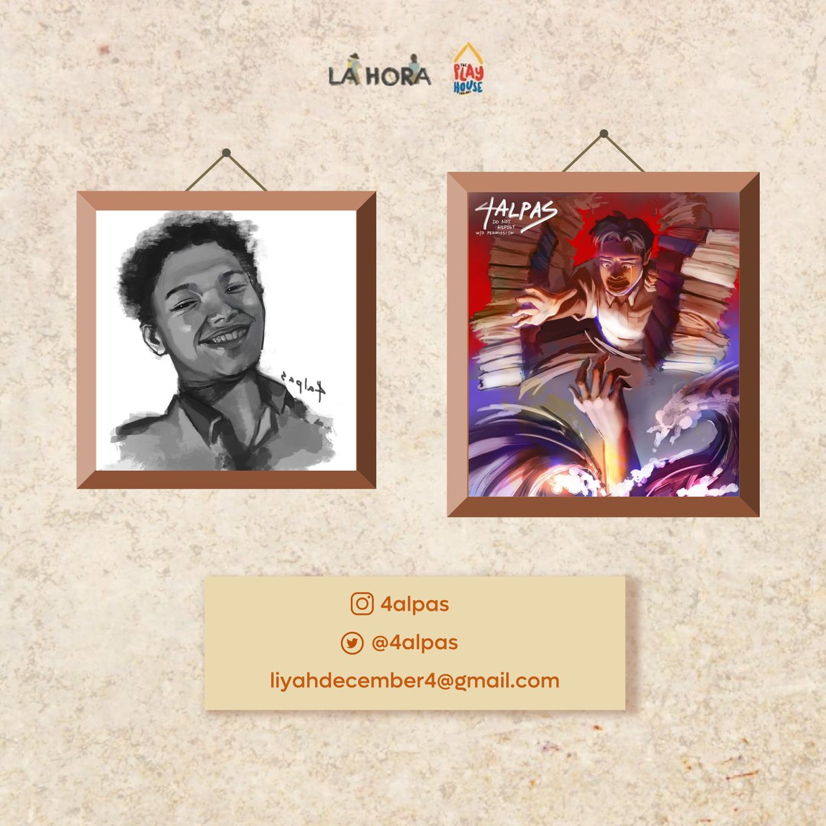 El Museo de Arte is now accepting art commissions!
Get to know our partner artists! 👩‍🎨

Our platinum partner, Duendelit, an artist who shares bits and pieces of herself to the world. 🧩🌈

Our gold partner, 4alpas, an artist who likes to draw emotions in motion. ✨🎨
#LaHora2022