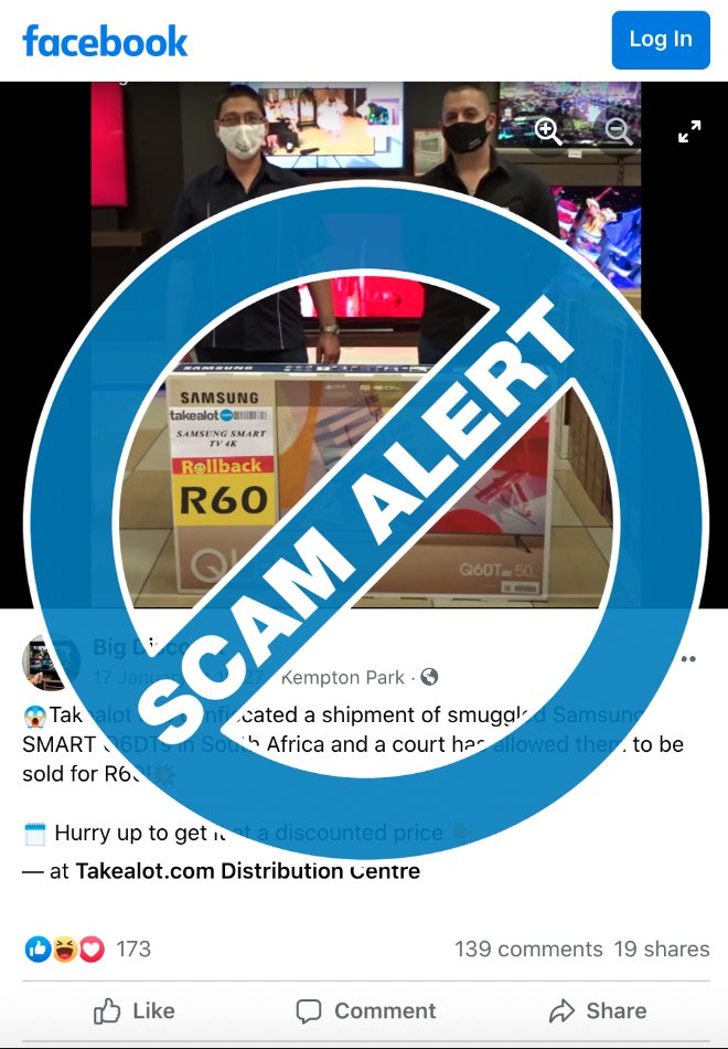 TAKEALOT's tweet photo. SCAM ALERT ⛔
We have been made aware of fraudulent promotions doing the rounds on social media. Please note that these posts are not official https://t.co/53xKrKuLyE communication and are scams. We strongly recommend that you do not engage with them in any form. https://t.co/6XlUrpkcs3