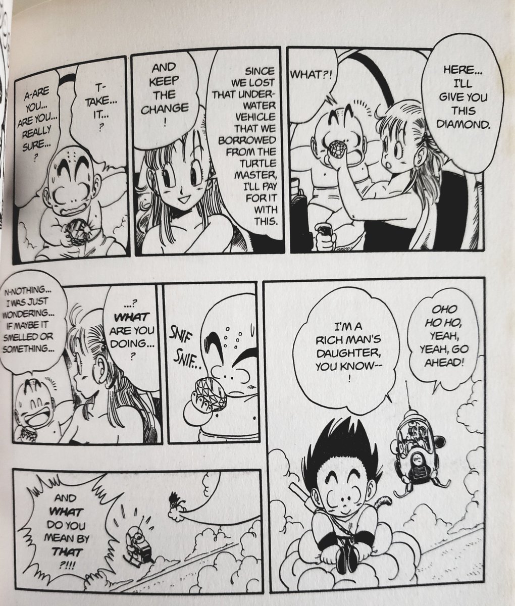 ElisaJGCC's tweet photo. "And what do you mean about that?!!" Bulma to Krillin in Chapter 79 of Dragonball 

#DBQuotes #Bulma #Krillin #Dragonball https://t.co/UlDAWOglVW